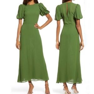 Reformation sandy beth dress in moss